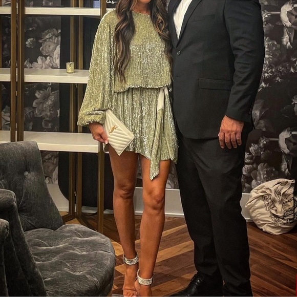 RETROFETE Selma Champagne Sequin Dress Size S - Picture 10 of 14